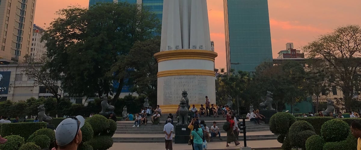 Sunset in Maha Bandula Park is pretty nice. So many locals come to hang out, meet friends, read, listen to music and play. A beautiful spot.