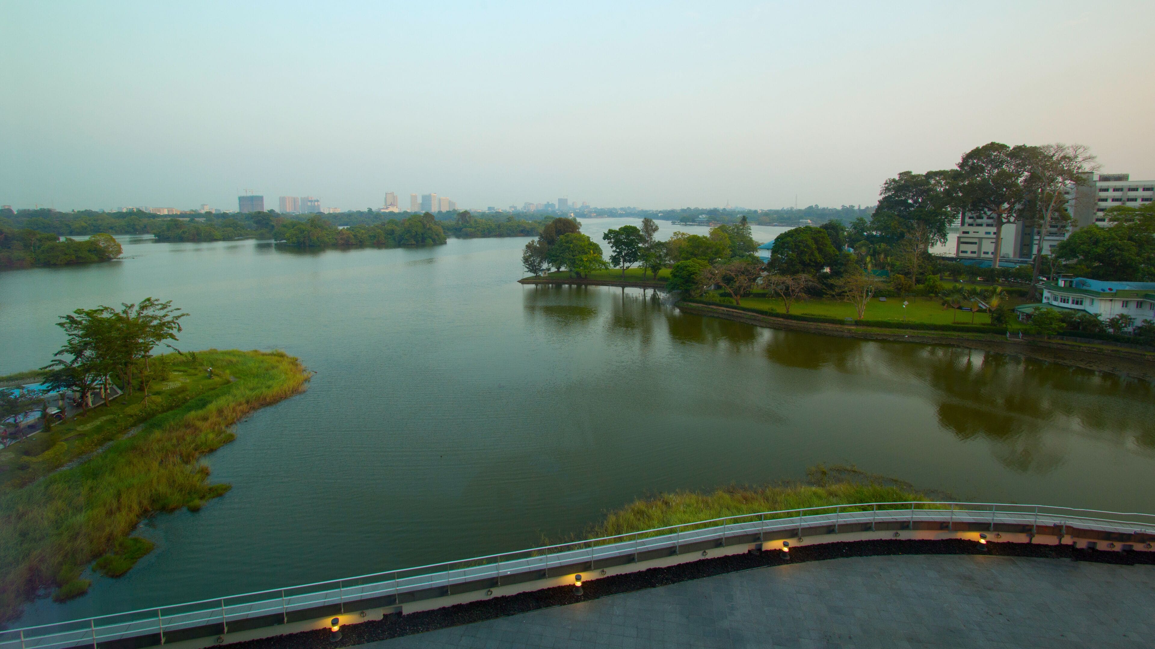 inya lake view at Yangon in myanmar