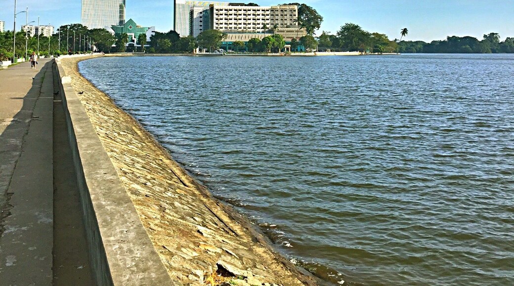 Views from the road of lake , so the views as the Beautiful Landscape With morning .