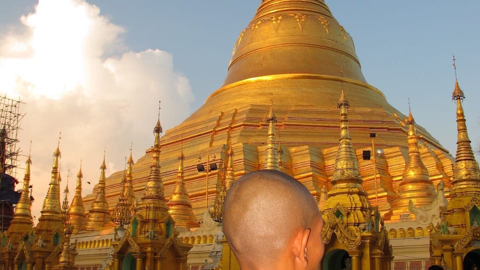 Shwedagon Pagoda. Epicenter of burmese buddhism. Go when you go, day or night, there are always people.