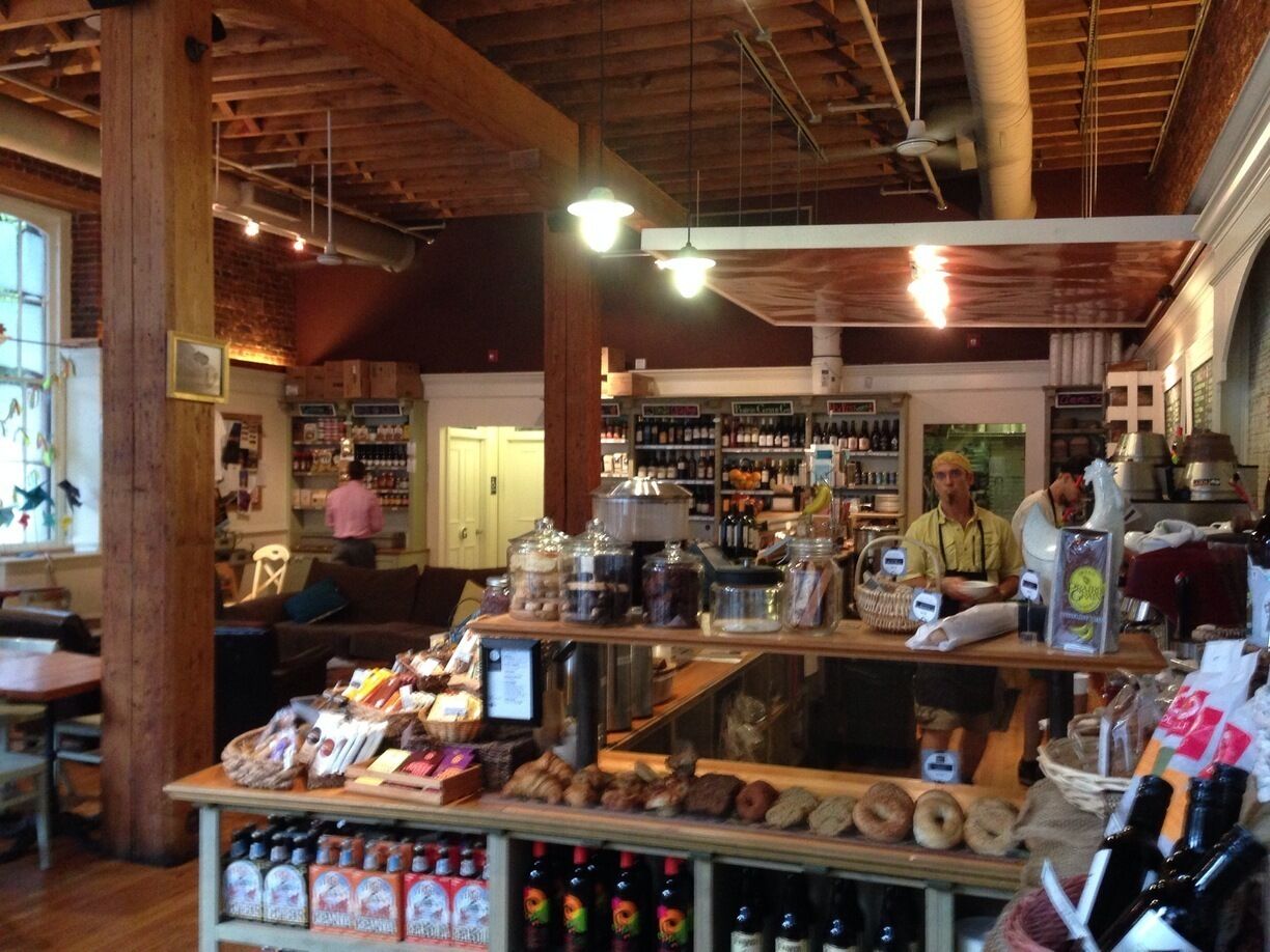 Great shop with very good coffee  right on the middle of downtown Richmond they also have really good food as well as a local selection if wines. Awesome start to the day.