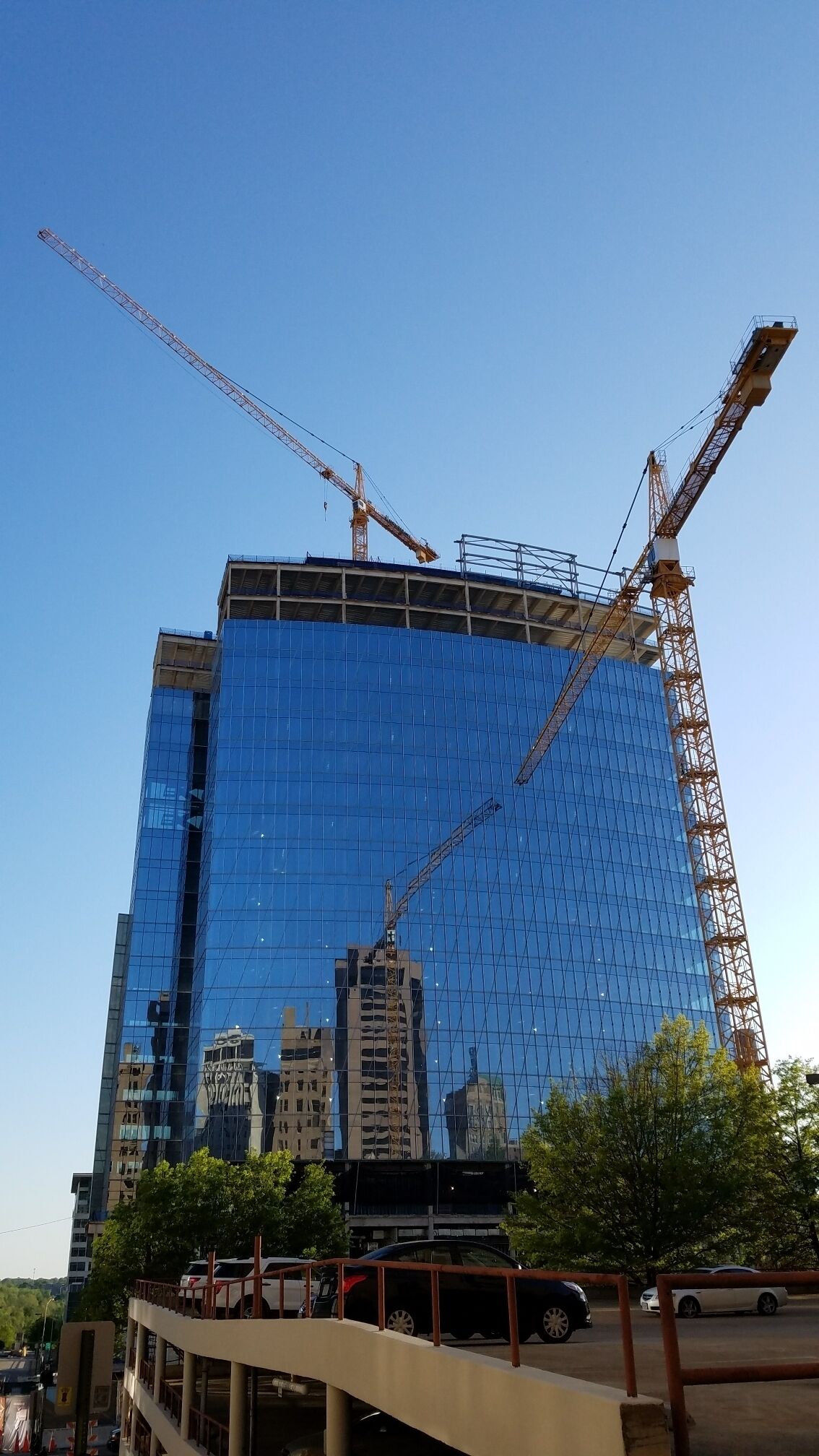 Neat view of new building. 