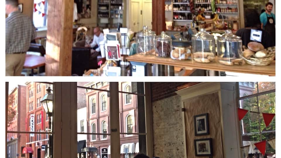 In the heart of Richmond is a great coffee house and restaurant. The Urban Farmhouse has great breakfasts and very good espresso drinks (the large latte comes with 4 shots as it should). Wifi and plenty of tables to get comfortable with big windows providing a nice view of old Richmond. It's right across the street from La Grotta Ristorante a good Italian restaurant for later in the night. A definite stop when in Richmond Va.