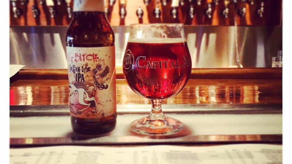 Capital Ale House, the beer is sitting on an ice trough. Awesome!