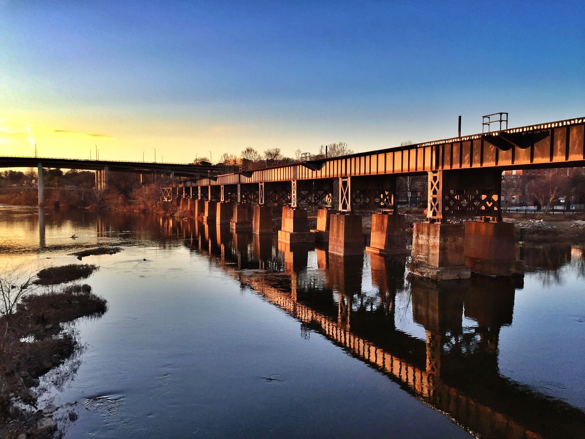 Brown's Island in Richmond has so much to offer - history, sport, river rapids, and beautiful sunsets!