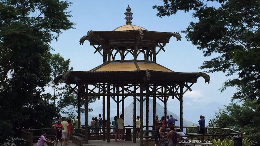 The Chinese Pavilion is a Chinese-style gazebo located in the Alto da Boa Vista district, in the city of Rio de Janeiro, Brazil. It is an important tourist attraction. The monument is located in the Tijuca Forest.