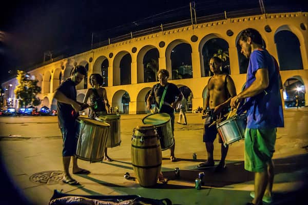 These guys were just practicing on a weeknight....apparently a bunch of samba musicians (and crowds) come on weekend nights