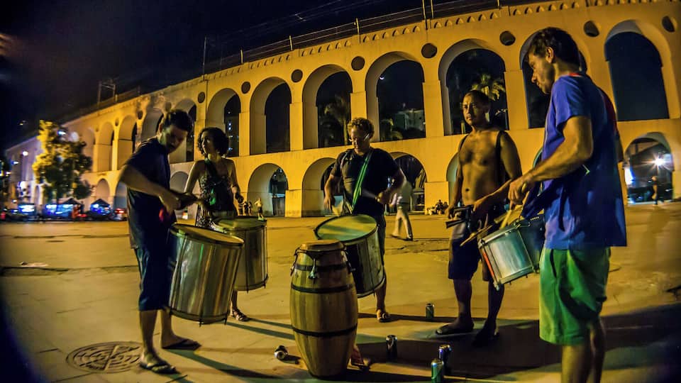 These guys were just practicing on a weeknight....apparently a bunch of samba musicians (and crowds) come on weekend nights