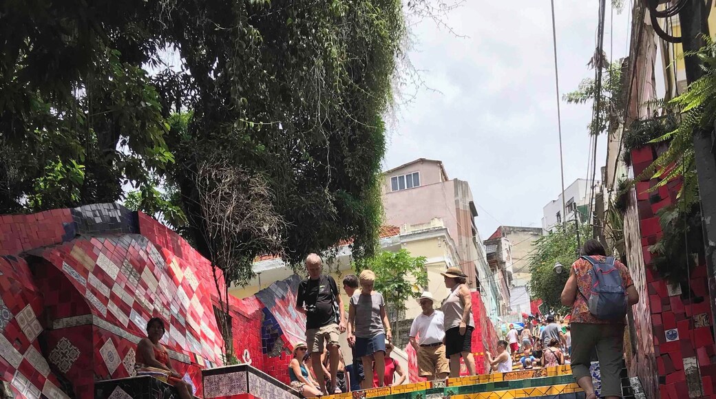 Escadaria Selarón, also known as the 'Selaron Steps', is a set of world-famous steps in Rio de Janeiro, Brazil. They are the work of Chilean-born artist Jorge Selarón who claimed it as "my tribute to the Brazilian people