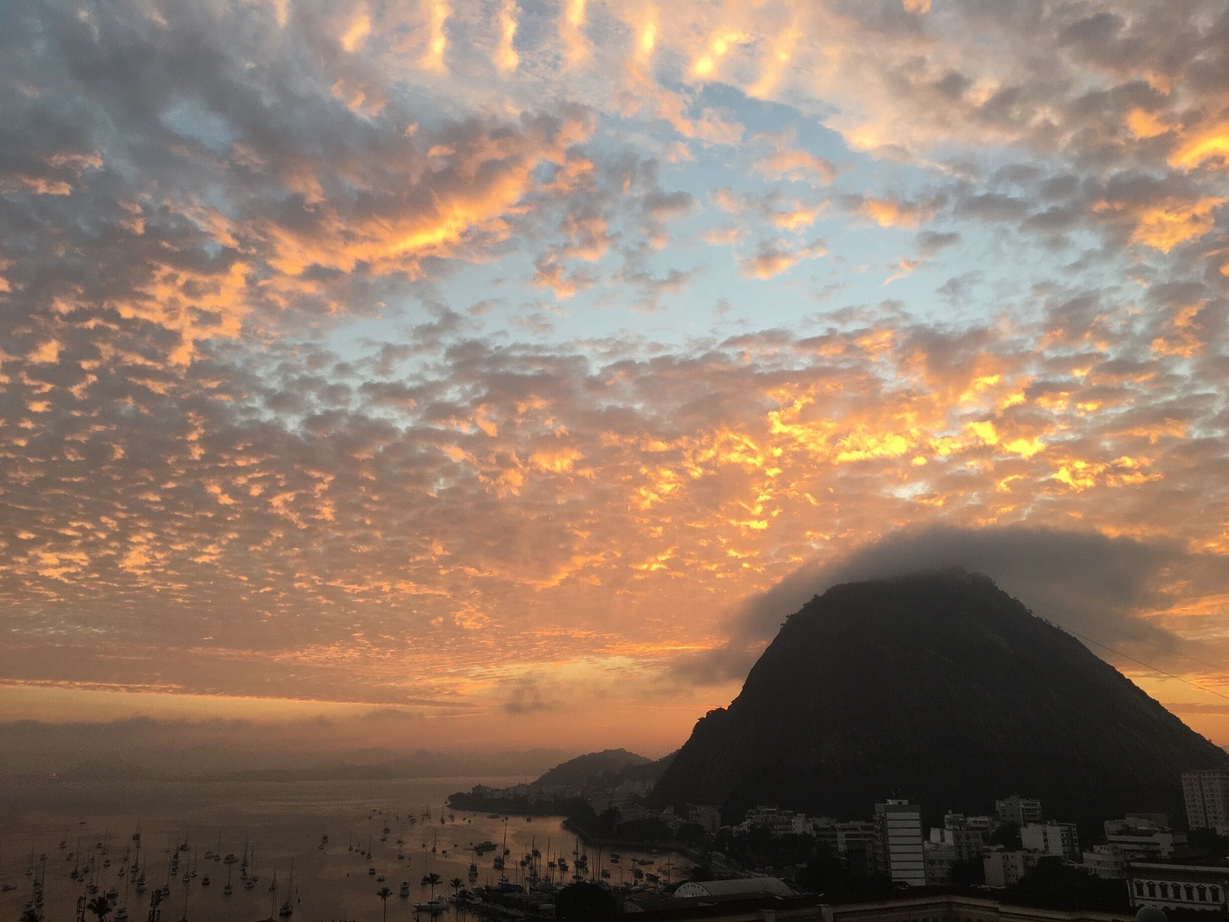 This morning's sunrise over Sugarloaf Mountain in #RioDeJaneiro #Blue