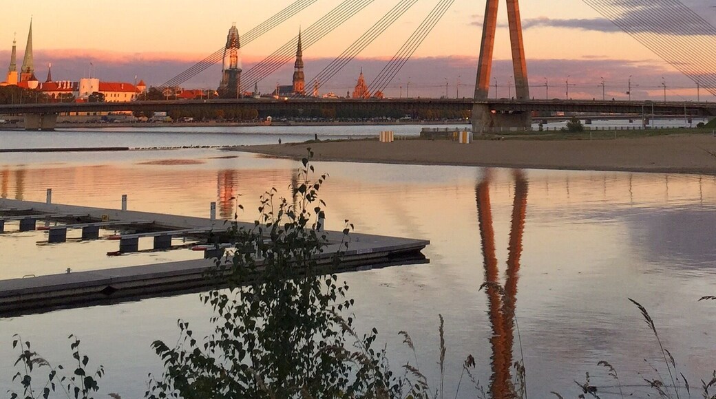 On of my favorite views in the world, the Vanšu Bridge over the Daugava river in #Riga, #Latvia. #Baltic