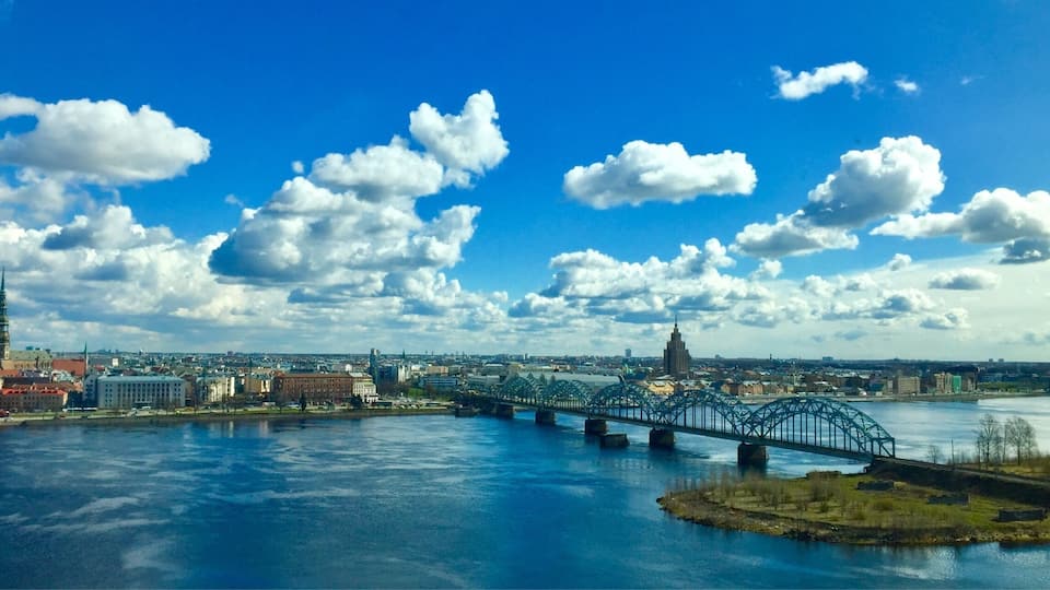 View of the river from the top of the national library.