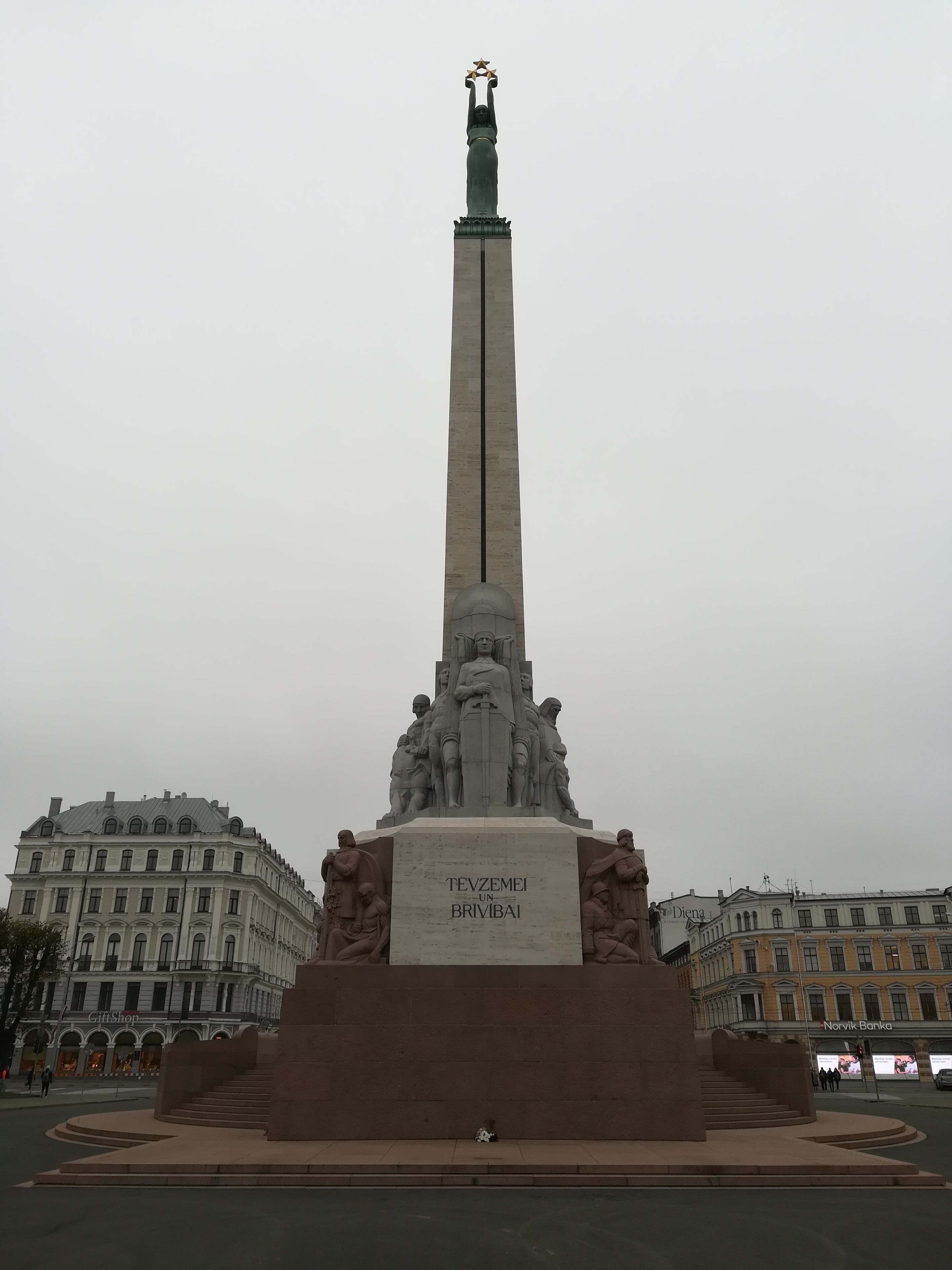 The Freedom Monument is a memorial located in Riga, Latvia, honouring soldiers killed during the Latvian War of Independence. It is considered an important symbol of the freedom, independence, and sovereignty of Latvia