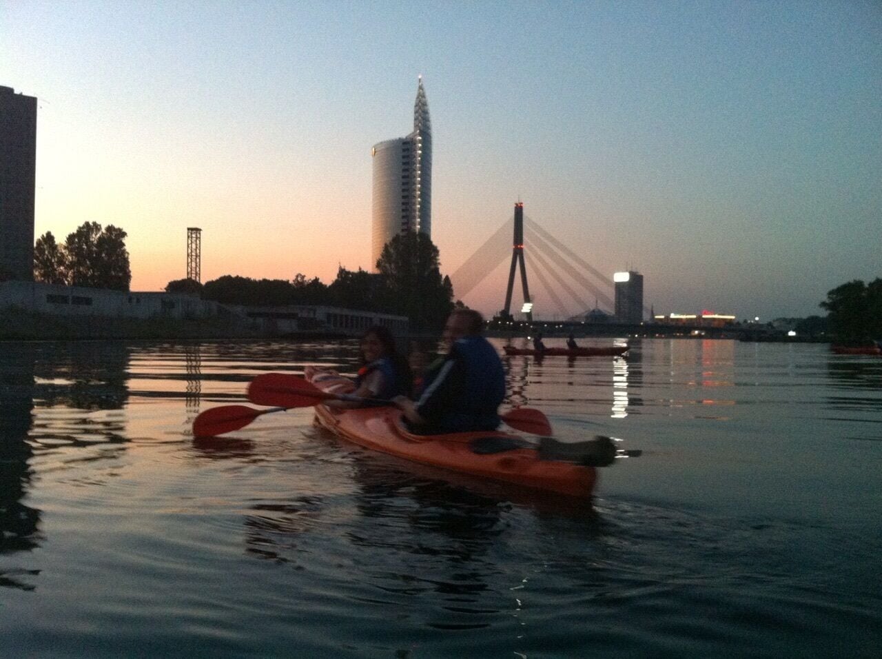 Midnight kayak tour in Riga! #waterlust #Riga #kayak #amazingsky