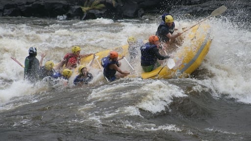 The Zambezi River is classified as Grade 5 which per The British Canoe Union has classified the river Grade 5 âextremely difficult, long and violent rapids, steep gradients, big drops and pressure areas." The Zambezi river has been internationally claimed as the worlds best and safest river to raft in. The river is very deep, and there is no exposed rock in the rapids or in the pools below the rapids. This experience was one of the most adrenaline rushing, exhilarating and exciting adventures that everyone should have on their bucket list. We rafted in the middle of the season where the river was not too high or too low. Due to the waters we rafted from rapid 11 through rapid 23 which was a total of 13km long. They say that during the low waters you start from rapid 1 and the rapids are more extreme. We hope to return and experience this in the future. All the rapids have names and we got to experience about five Grade 5's and the rest where Grade 3's and 4's. Getting in and out of the canyon is a hike and tiring after rafting for nearly two hours. Overall the experience was amazing and a must do for all those adventure seekers of all age groups (15 years old and above). We used Adventure Zone for our white water rafting experience as they were well organised, friendly and safety was a propriety throughout the whole experience.
Tip: Be sure to wear closed sandals that have support and grip. We used our Keens which I would say are the best for this type of adventure on the raft and while trekking in/out of the gorge.