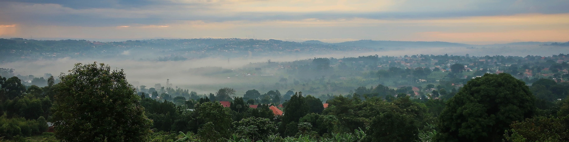Masaka rural area view by early summer morning, Uganda