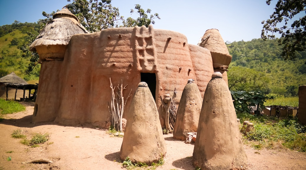 Traditional Tammari people village of Tamberma at Koutammakou, the Land of the Batammariba, Kara region, Togo