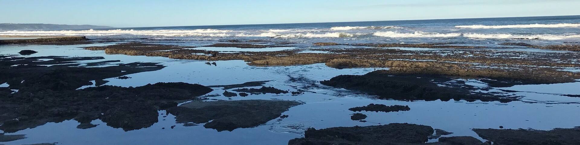 Rock pools at Reebok beach. #BVSBlue #LifeatExpedia