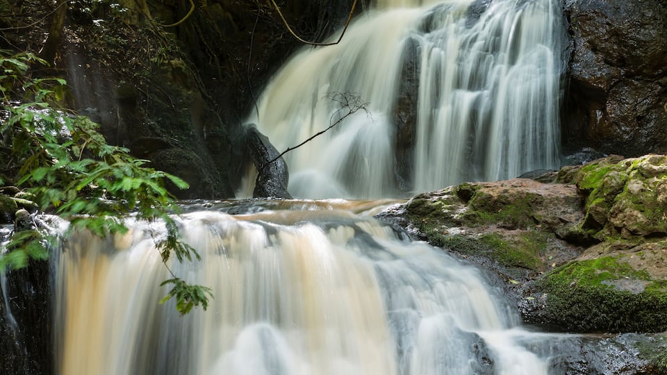 Nairobi River Waterfall in Karura Forest, Kenya