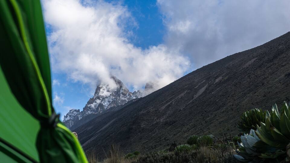 Sunrise at Sirimon Route Mount Kenya National Park Unesco World Heritage Site