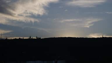 Sunset, another day gone. Get sizzling roast goat meat in one of the joints in the market place at this hour.