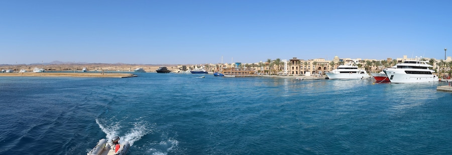 The Red Sea holiday resort of Port Ghalib in Egypt