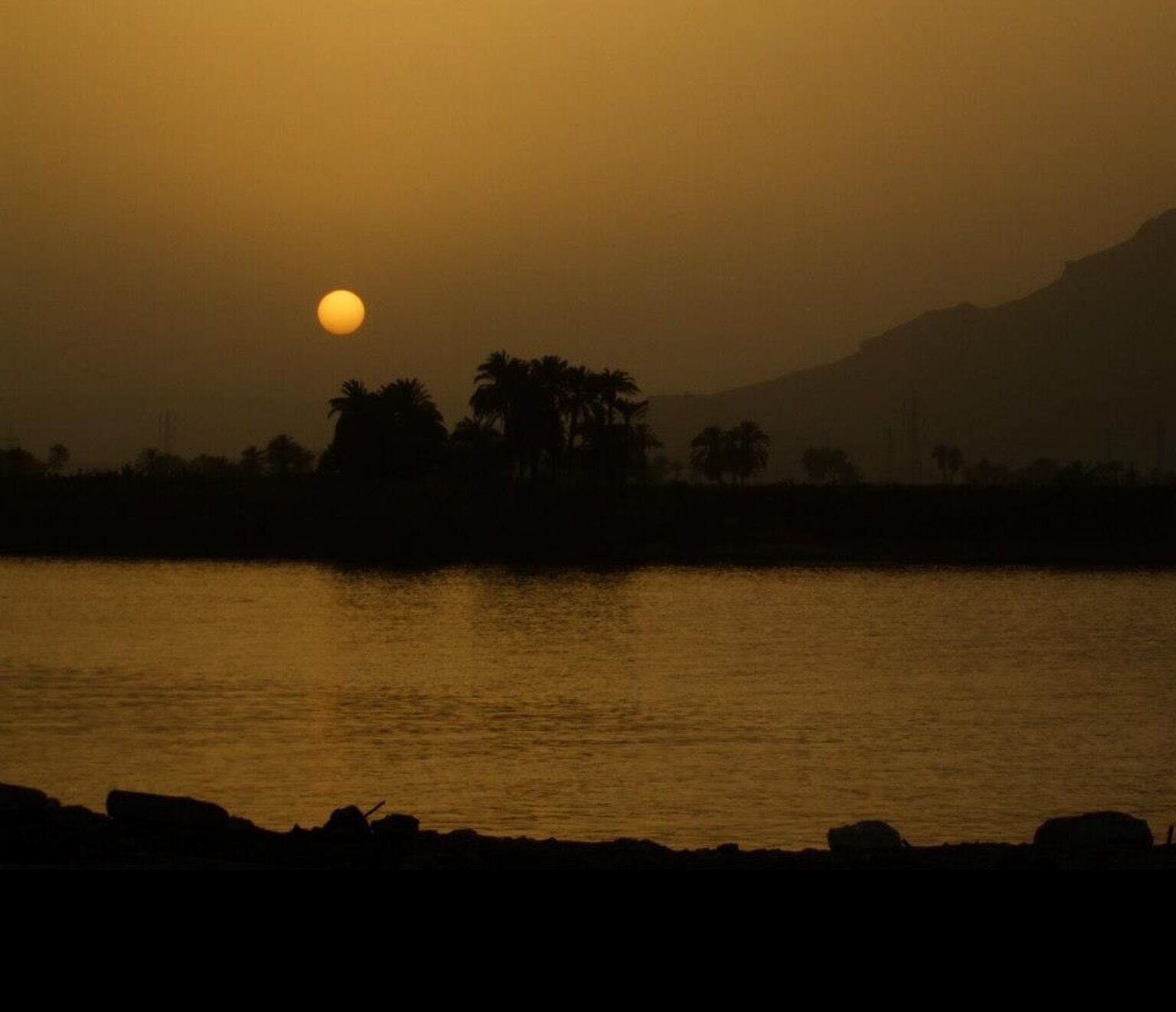 Beautiful sunset over the Nile.