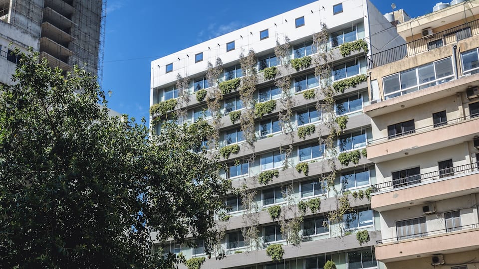 Apartment house in Hamra area of Beirut, capital city of Lebanon