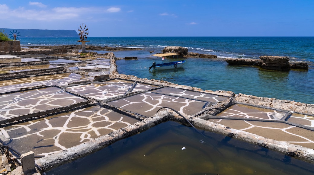 Windmill in a salt production site, North Governorate, Anfeh, Lebanon