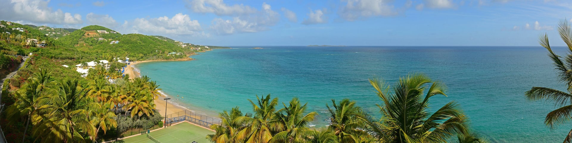 Morningstar Bay panorama on Saint Thomas Island, US Virgin Islands, USA.