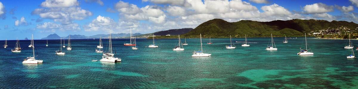 The aerial view of Le Marin, Martinique
