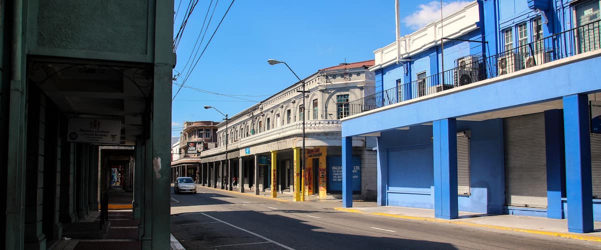 Streets of Kingston in Jamaica - the caribbean island