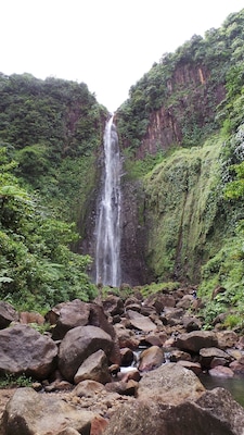 One of the waterfalls in the mountains or hills