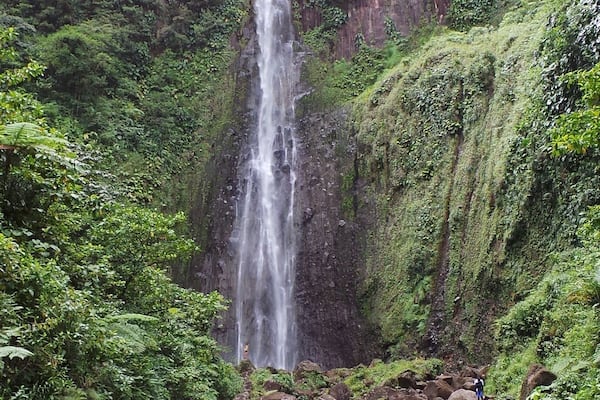 One of the waterfalls in the mountains or hills