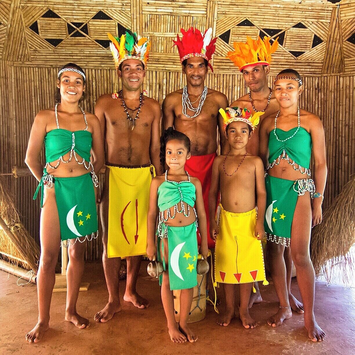 While you're on the island, take the time to visit the Kalinago Village for an introduction to the pre-Columbian way of life.  This model village will introduce you to traditional ways of life, including canoe building, cassava processing, basket weaving, calabash carving, and herb collection and preparation.  You can also buy lovely handicrafts such as woven Larouma baskets and carved calabash gourds.

The highlight for us, though, was a cultural dance performance by members of the Karifuna Cultural Group, whose objective is to revive and maintain the remaining aspects of the Kalinago culture.  They even invited us up on to stage to participate.

For a more in-depth and hands-on experience, consider a home stay with a local Kalinago family.  Read more at http://kalinagoterritory.com/