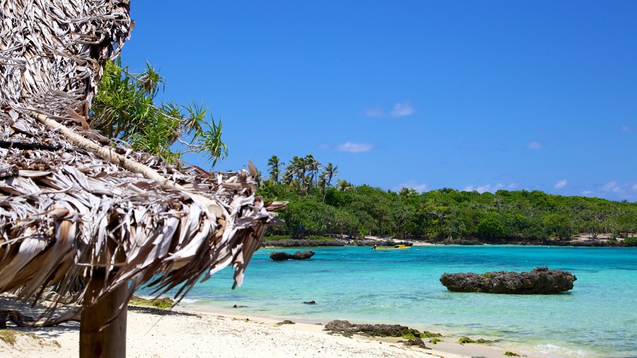 Eton which includes tropical scenes and a beach