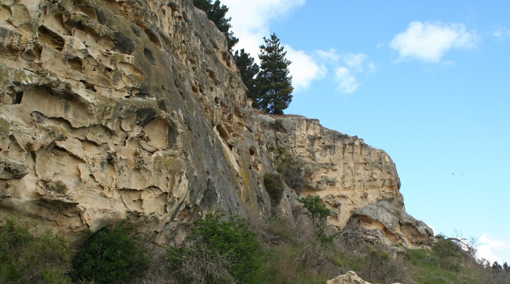 Besides rock art there are some really cool limestone walls at the Takiroa art site.
