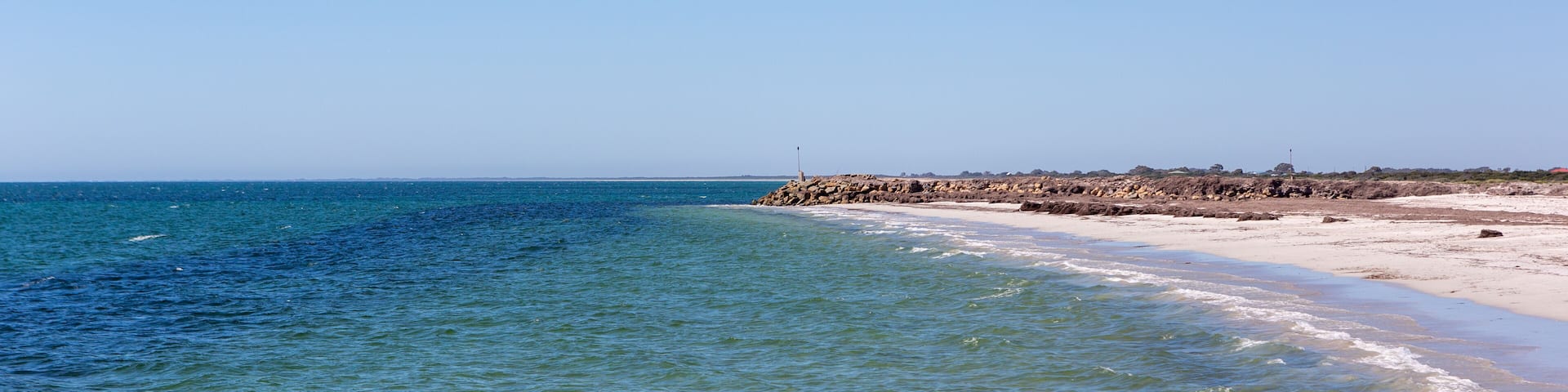The kingston beach breakwater in kingston south australia on November 8th 2020