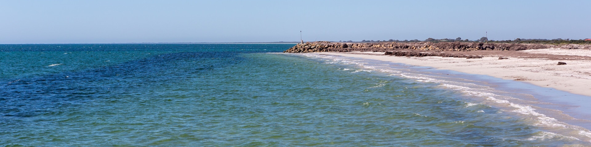 The kingston beach breakwater in kingston south australia on November 8th 2020