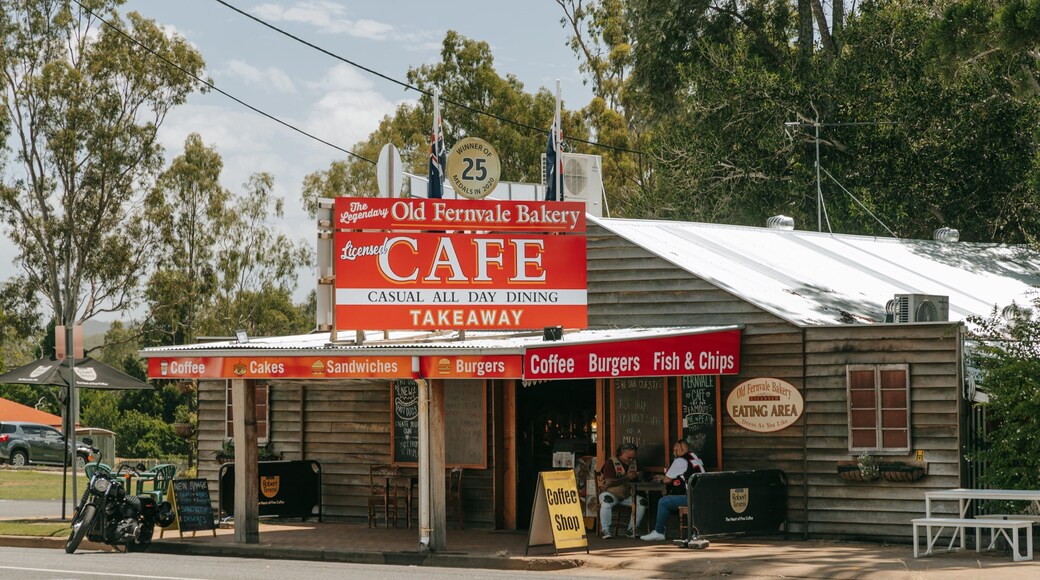 Fernvale which includes signage and a small town or village