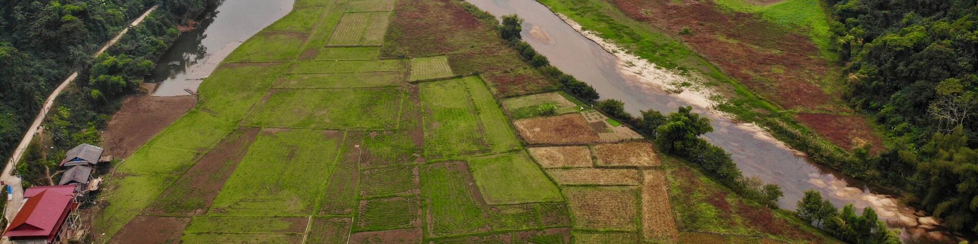 Drone shot of the valley