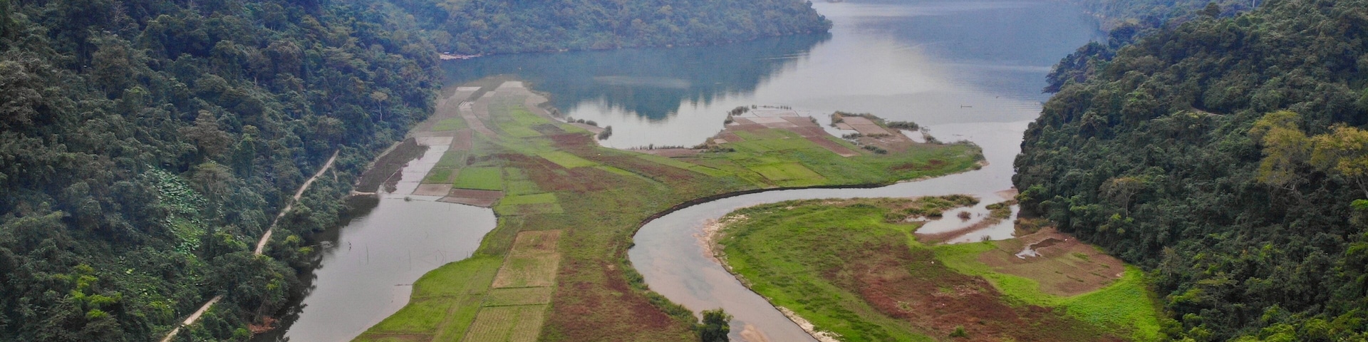 Drone shot of the valley