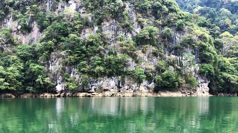Emerald coloured lake