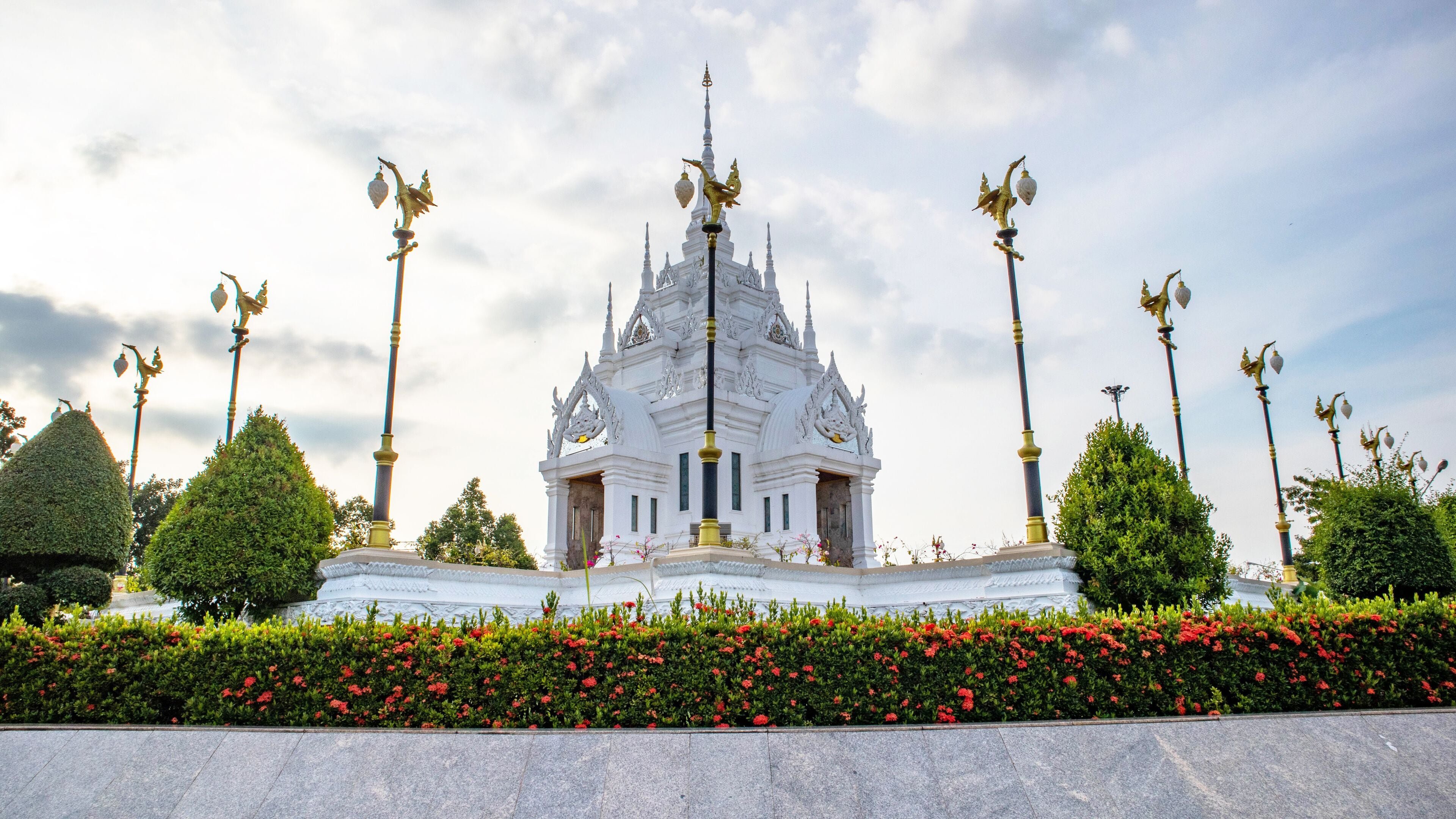 Surat Thani City Pillar Shrine is famous religious attractions, Surat Thani, Thailand, Sep 4, 2020.