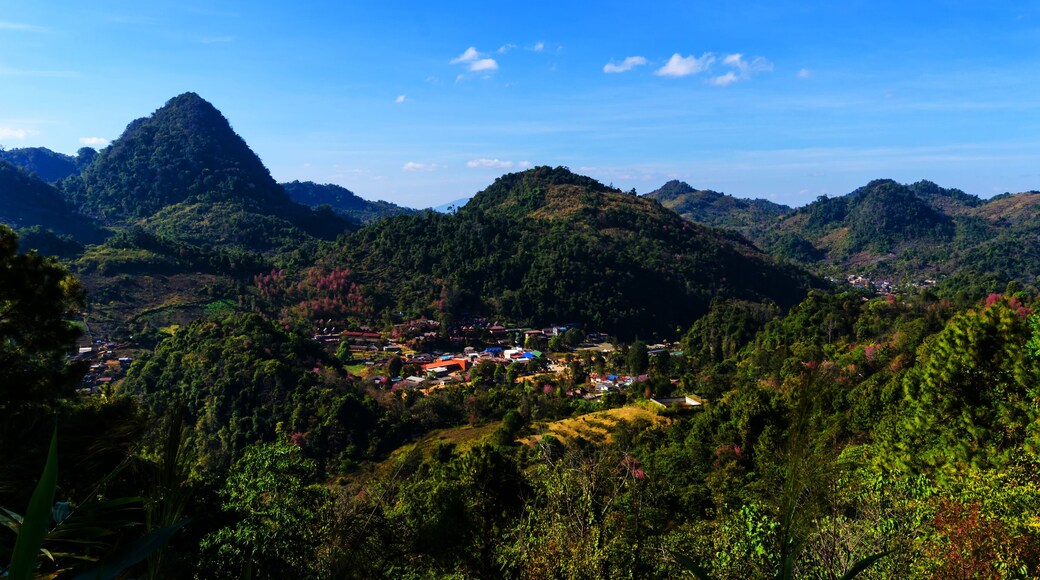 Village on Doi Ang Khang in Thailand.