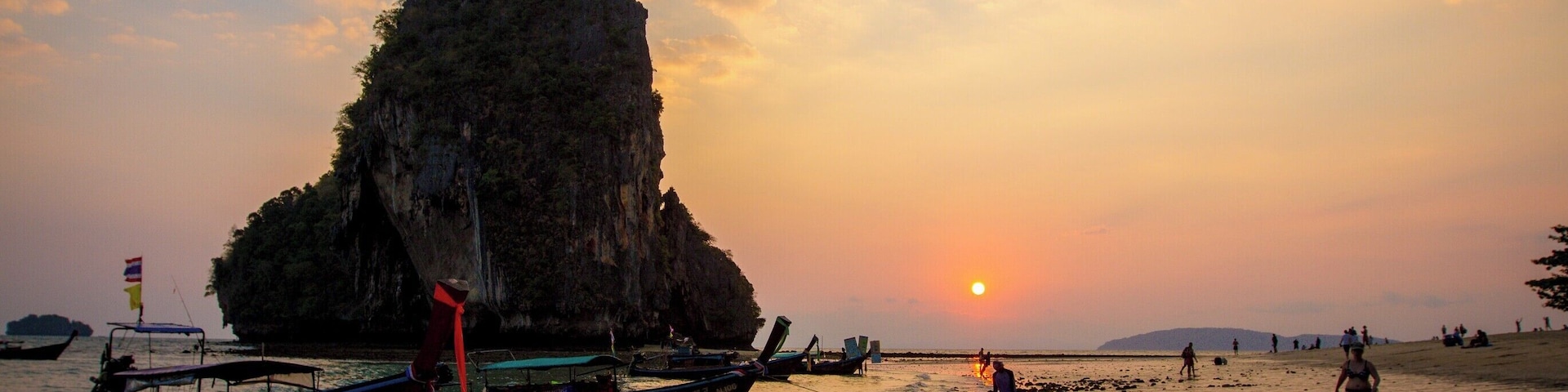 Ao Phra Nang Beach can only be accessed by boat. But the sunsets are worth it. As the tide recedes, the refections and colours are amazing. #LifeAtExpedia #beaches