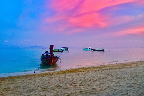 The sunsets were beautiful from our view at our hotel #beachbound