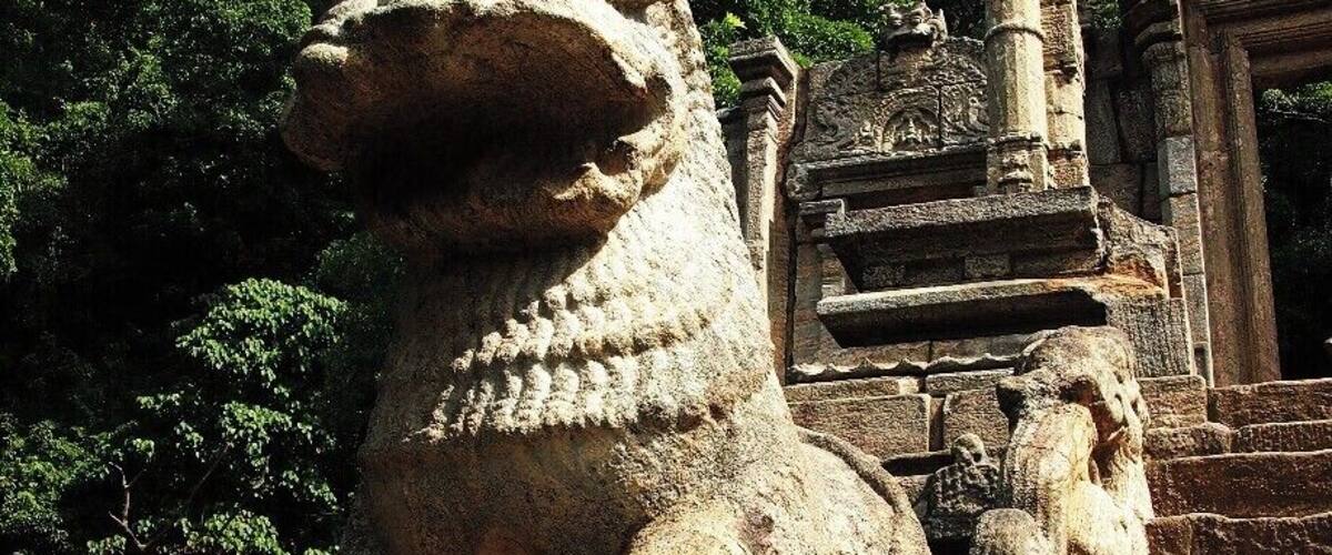 Amazing stone carvings in ancient kingdom, Yapahuwa. This is one among the few national icons of Sri Lanka.