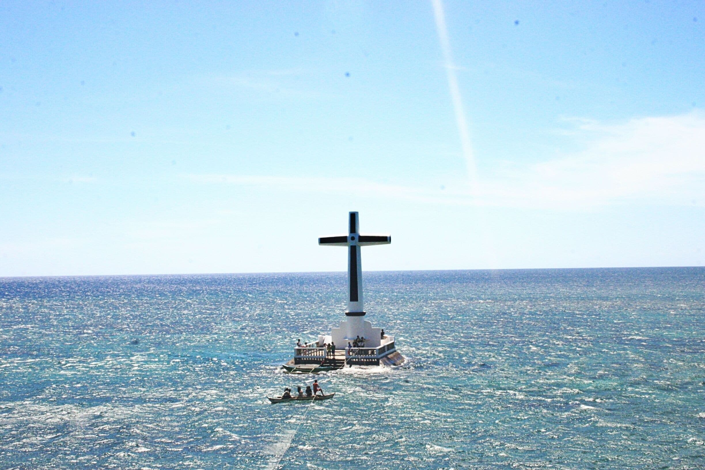 The Sunken Cemetery of Camiguin Island marks the swept remains of the island’s rested locals. Driven underwater when Mt. Vulcan Daan erupted in 1870’s, the large cross has served the town's people, as well as the tourists, a scenic spot to memorialize the departed buried there.
