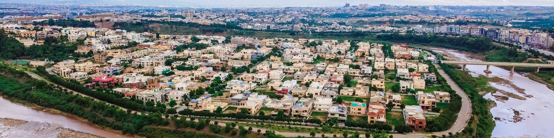 Aerial view of the river - Bahria Town - Rawalpindi - Pakistan